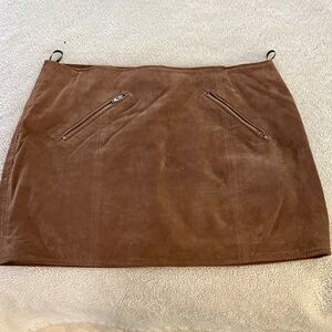 Blank NYC Tan Suede Mini Skirt